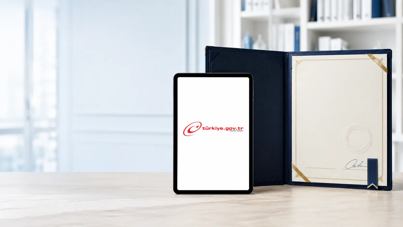 Üniversite onaylı sertifika dosyası ve E‑Devlet üzerinden sertifika görüntüleme ekranı