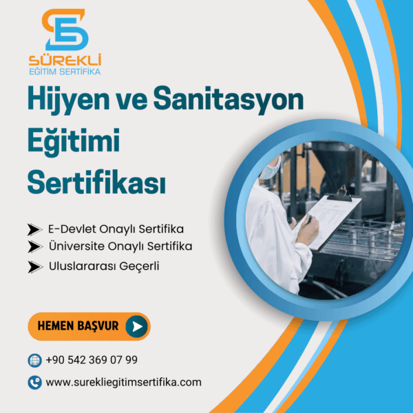 Hijyen ve Sanitasyon Eğitimi Sertifikası eğitim görseli