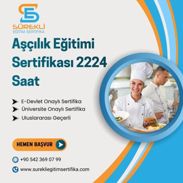 Aşçılık Eğitimi Sertifikası 2224 Saat eğitim görseli
