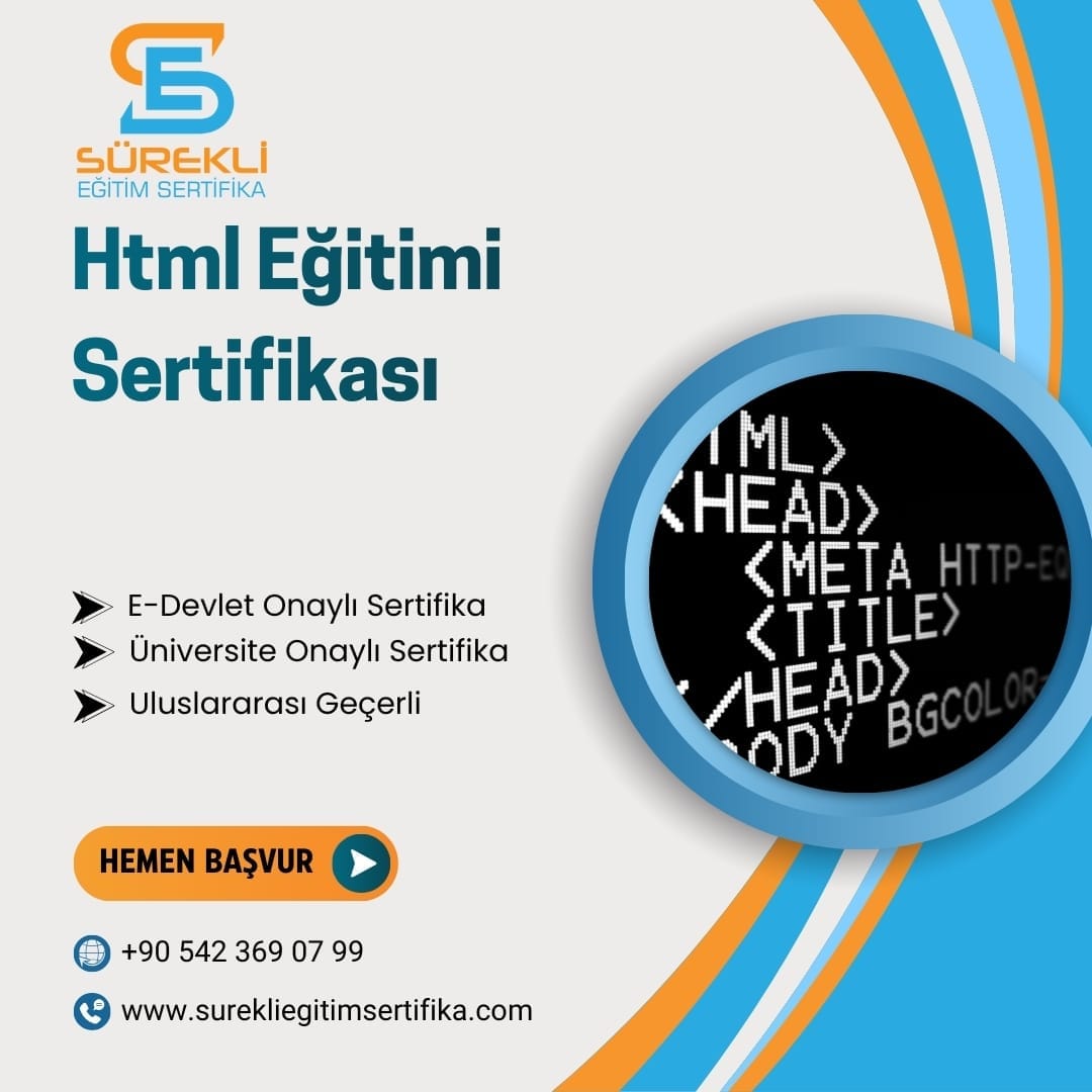 Html Eğitimi Sertifikası
