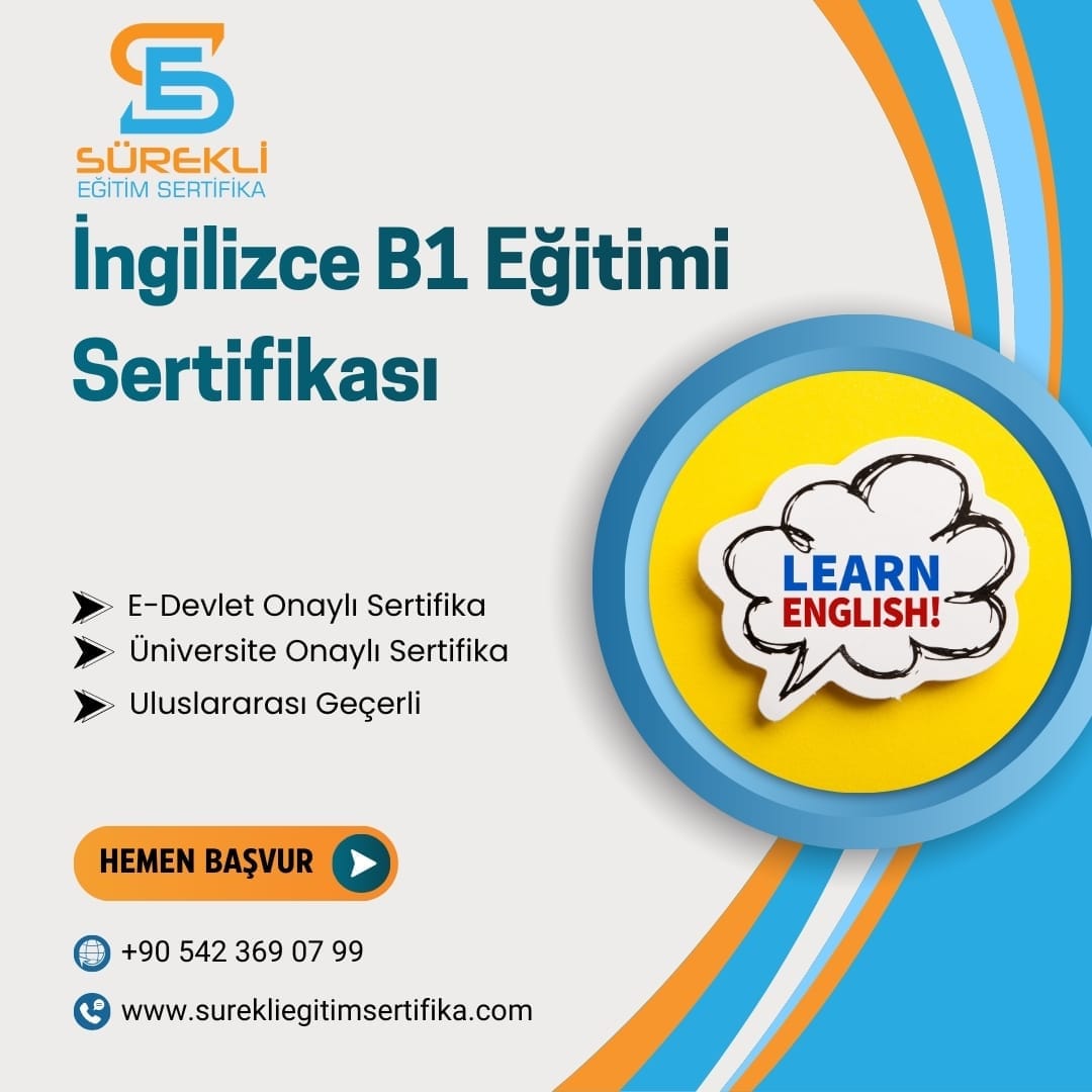 İngilizce B1 Eğitimi Sertifikası