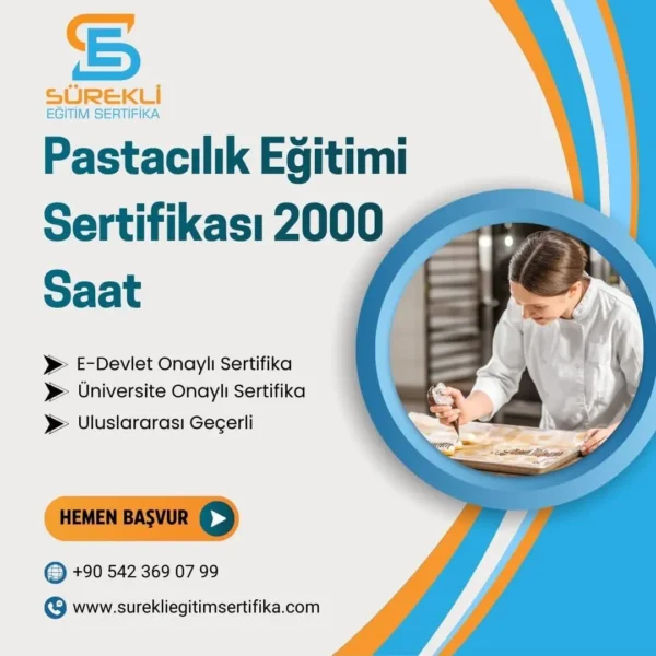 Pastacılık Eğitimi Sertifikası 2000 Saat eğitim görseli