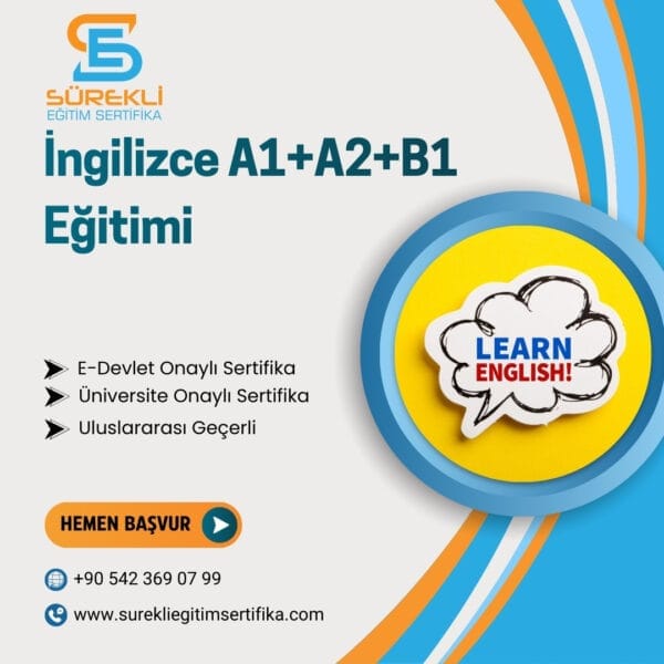 İngilizce A1+A2+B1 Eğitimi eğitim görseli