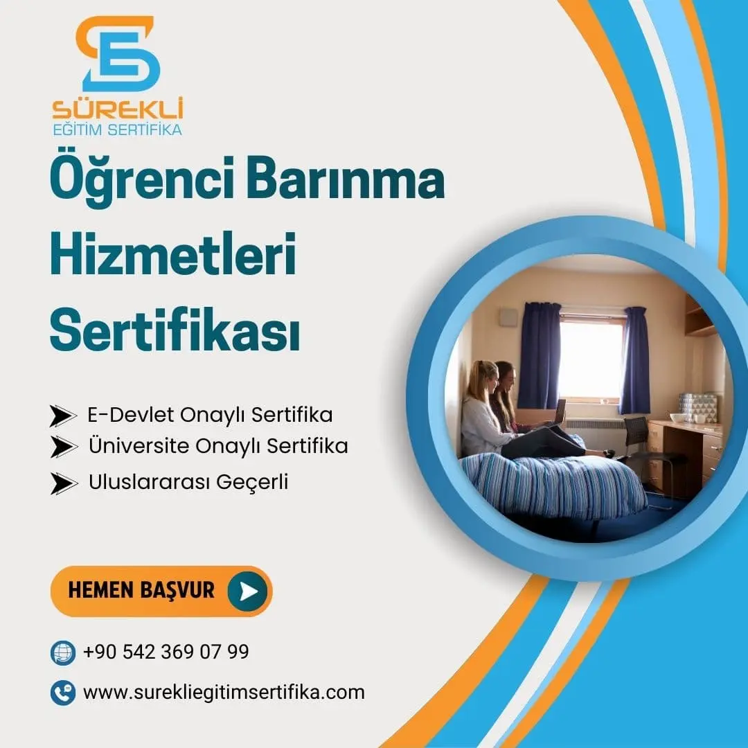 Öğrenci Barınma Hizmetleri Sertifikası