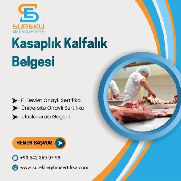 Kasaplık Kalfalık Belgesi eğitim görseli