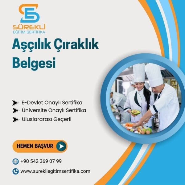 Aşçılık Çıraklık Belgesi eğitim görseli