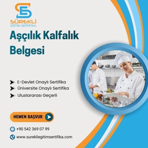 Aşçılık Kalfalık Belgesi eğitim görseli