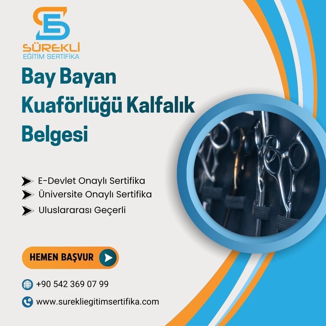 231 Bay Bayan Kuaförlüğü Kalfalık Belgesi