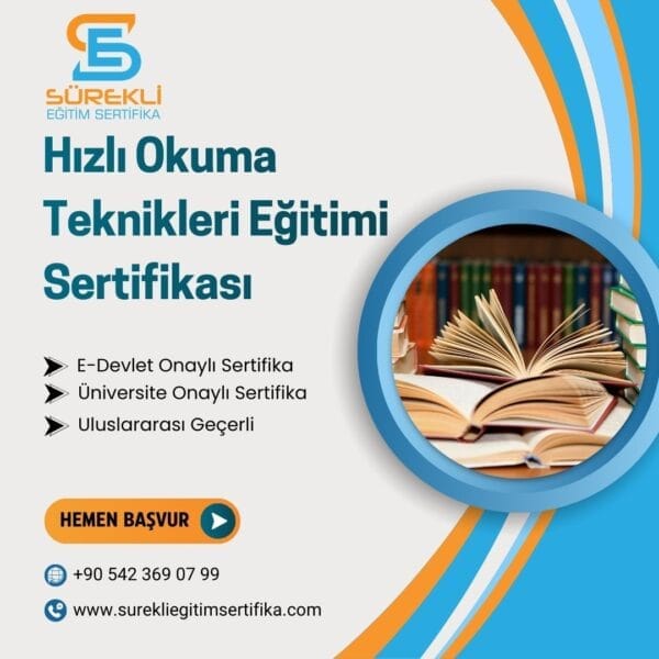 Hızlı Okuma Teknikleri Eğitimi Sertifikası eğitim görseli