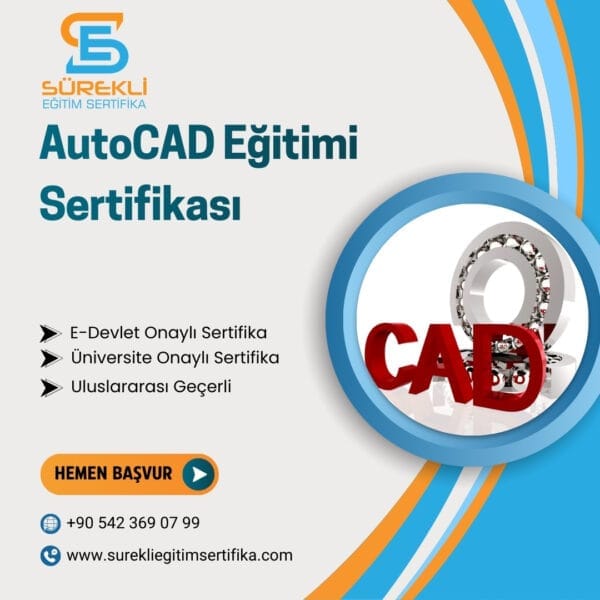 AutoCAD Eğitimi Sertifikası eğitim görseli