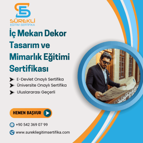 İç Mekan Dekor Tasarım ve Mimarlık Eğitimi Sertifikası eğitim görseli