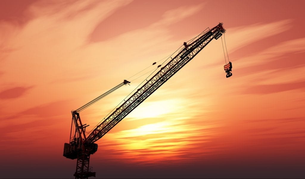 3d crane against sunset sky Vinç Operatörü Belgesi Nereden Alınır?