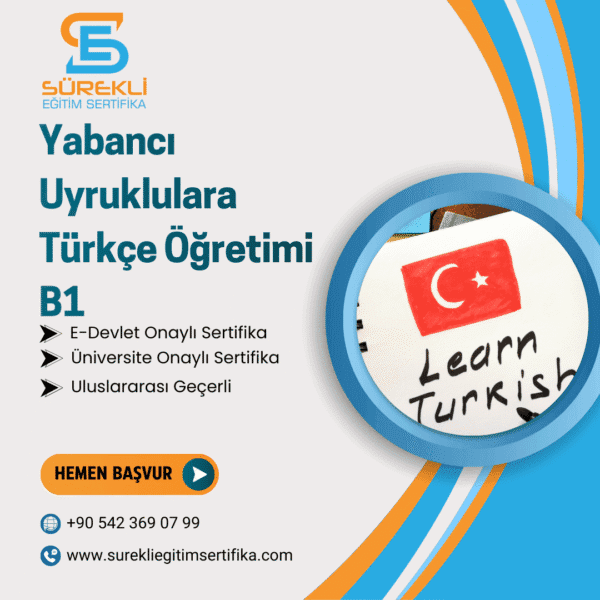 Yabancı Uyruklulara Türkçe Öğretimi B1 eğitim görseli