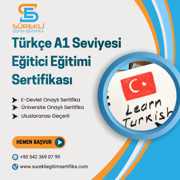 Türkçe A1 Seviyesi Eğitici Eğitimi Sertifikası eğitim görseli
