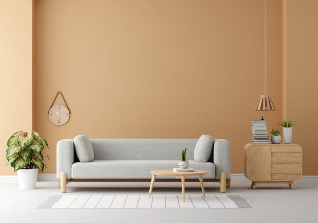 gray sofa brown living room with copy space 1 İç Mimarların Alması Gereken Sertifikalar