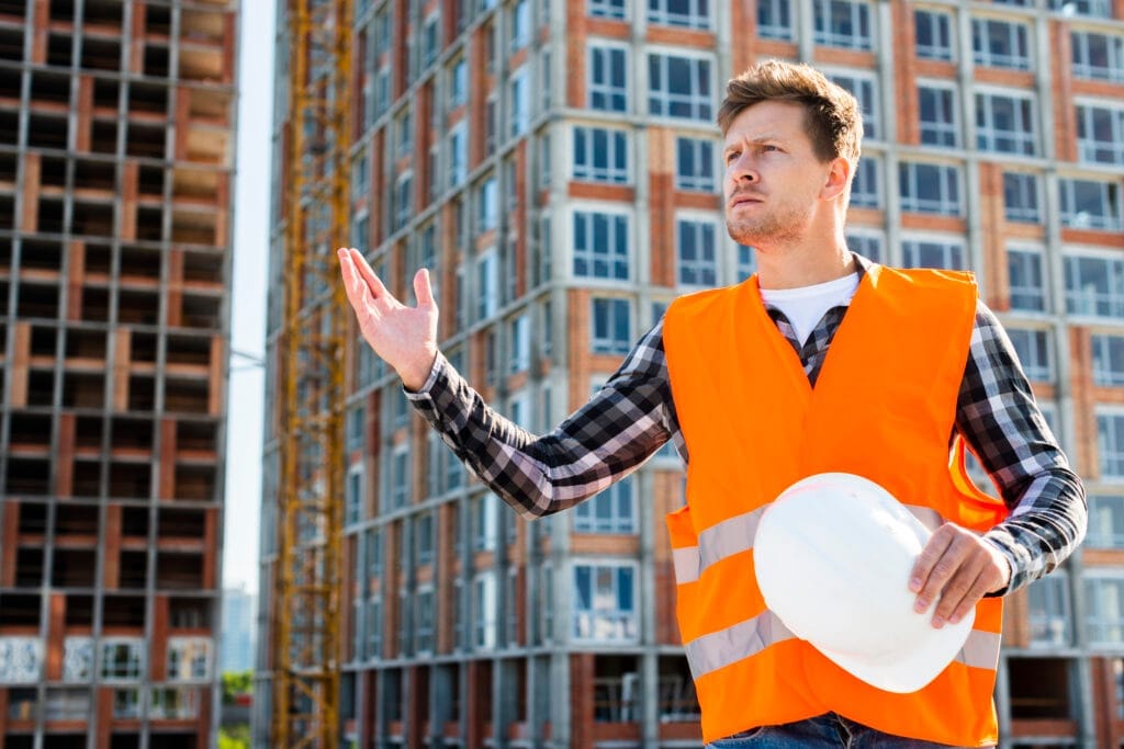 medium shot angry construction worker İş Sağlığı ve Güvenliği Sertifikası Alma Şartları