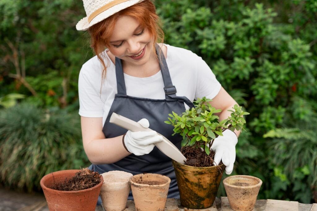 young woman taking care her plants greenhouse 1 Tıbbi ve Aromatik Bitki Yetiştiriciliği Sertifikası Nasıl Alınır?