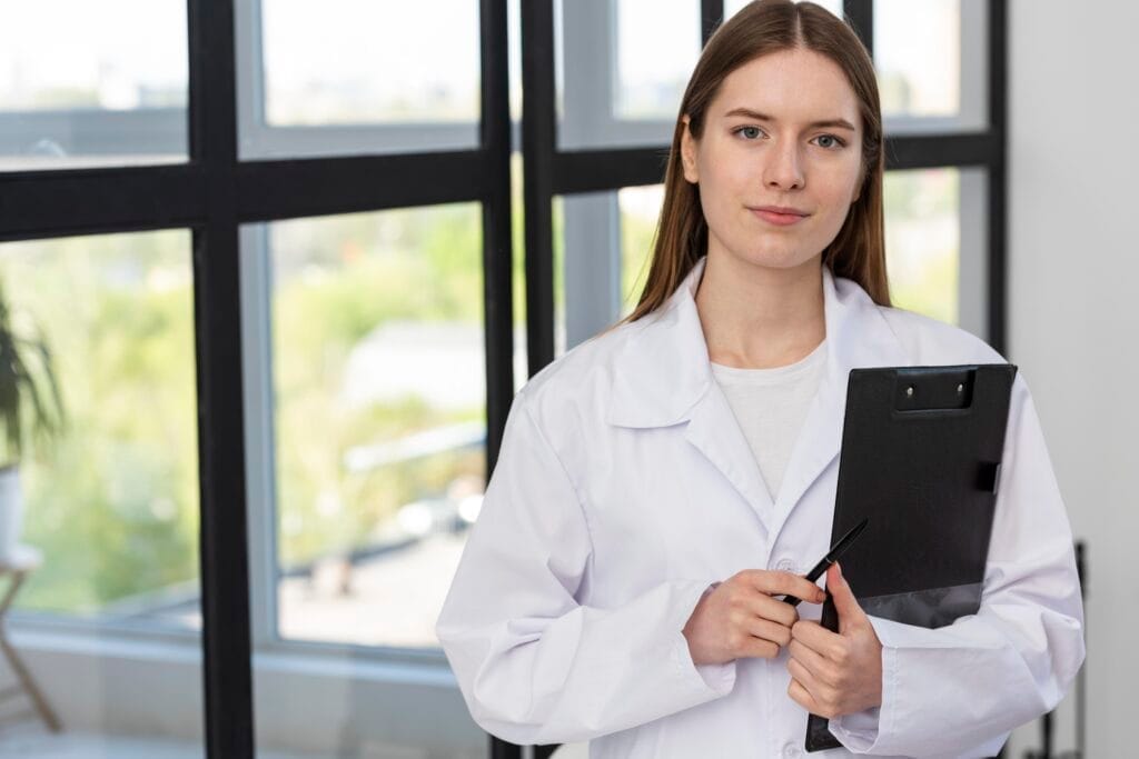 portrait blogger holding clipboard Tıbbi Sekreterlik Sertifikası Nasıl Alınır?