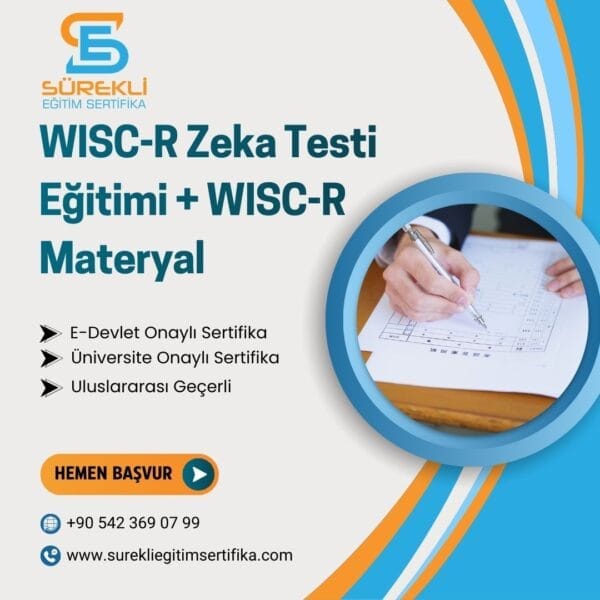 WISC-R Zeka Testi Eğitimi + WISC-R Materyal eğitim görseli