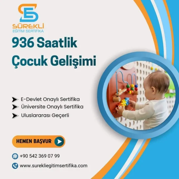 936 Saatlik Çocuk Gelişimi Sertifikası eğitim görseli